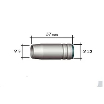 1450076    Gázterelő MB25 normál 57mm átm 15mm