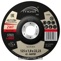 most_prosteel_inox  Vágókorong MOST PRO METAL+INOX 230x1,9mm