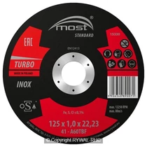 most_standardinox125 Tisztítókorong MOST 125x4,0mm inox