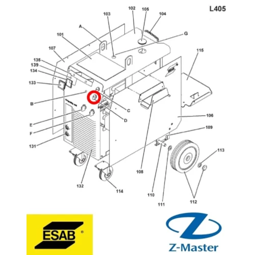 0349302305 Fokozatkapcsoló ESAB SA1