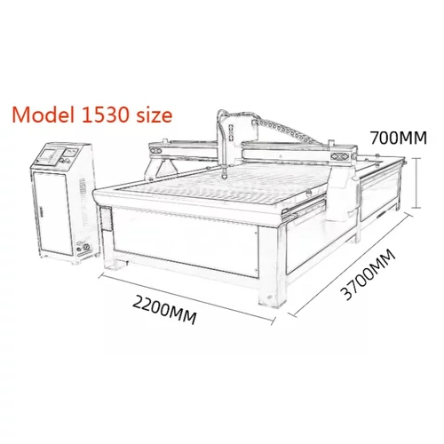 1532  CNC Plazma 1500x3000 vizes asztal 