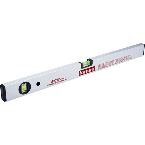 478357601  Vízmérték 600mm FORTUM 0,5mm/m alu