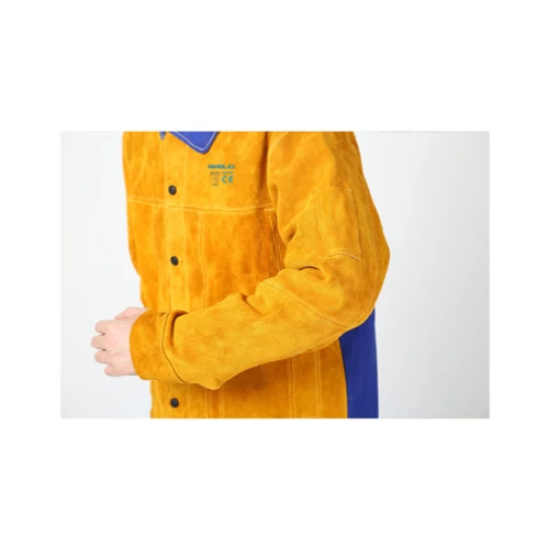 50JCTKCOMBO_4 Hegesztő kabát, bőr/textil hát, XXL
