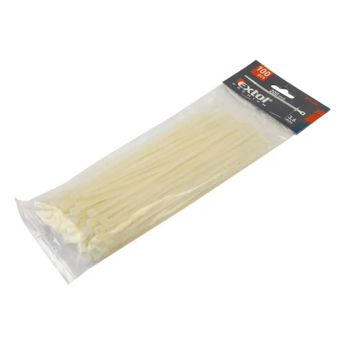 885610501    Kábelkötegelő 3,6x140mm fehér, nylon 100db