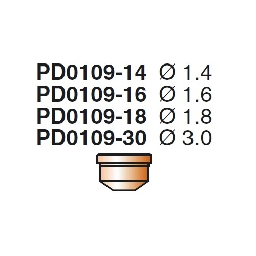 PD0109-1401   Vágófúvóka TRAFIMET A151 átm 1,4mm